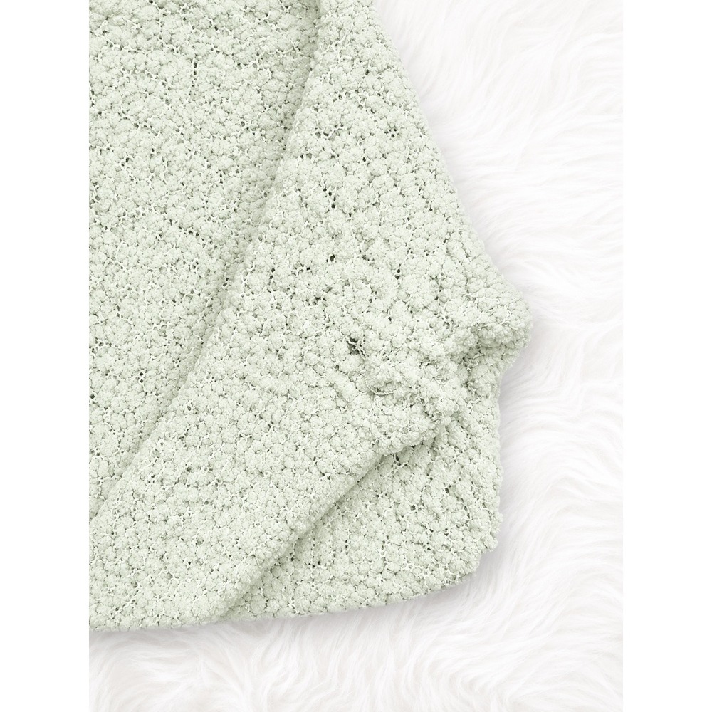 HYFVE Sage Green Popcorn Knit Cardigan Large Cozy Boho Chunky Open Front Sweater - Picture 3 of 3
